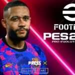 eFOOTBALL PES 2022 PPSSPP ANDROID ESTILO PS5 GRÁFICOS LIGAS EUROPEUS NOVAS TRANSFERÊNCIAS FACES 2022