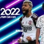 eFOOTBALL PES 2022 PPSSPP ANDROID ESTILO PS5 EUROPEUS TRANSFERÊNCIAS FACES REALISTAS & KITS 2022