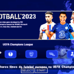 EFOOTBALL PES 2023 PPSSPP GRÁFICOS 4K EUROPEUS NOVAS TRANSFERÊNCIAS FACES REALISTAS + KITS 2023