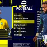 EFOOTBALL PES 2023 PPSSPP V PATCH EUROPEUS NOVAS FACES ELENCOS ATUALIZADOS + KITS 22/23