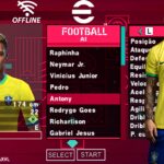 EFOOTBALL PES 2023 PPSSPP ANDROID PATCH EUROPEUS e BRASILEIRÃO ELENCOS FACES REALISTAS GRAMADOS + KITS 23