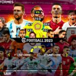 EFOOTBALL PES 2023 PPSSPP ANDROID BRASILEIRÃO e EUROPEUS ELENCOS ATUALIZADOS FACES REALISTAS + KITS 23