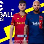 EFOOTBALL PES 2023 PPSSPP PATCH BRASILEIRÃO e EUROPEUS NOVAS FACES 2K ELENCOS ATUALIZADOS + KITS 2023