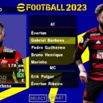 EFOOTBALL PES 2023 PPSSPP ANDROID BRASILEIRÃO e EUROPEUS ELENCOS 100% ATUALIZADOS NOVAS FACES + KITS 23