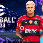 EFOOTBALL PES 2023 PPSSPP NOVOS GRÁFICOS EUROPEUS NOVAS FACES REALISTAS ELENCOS CHUTEIRAS ATUALIZADO