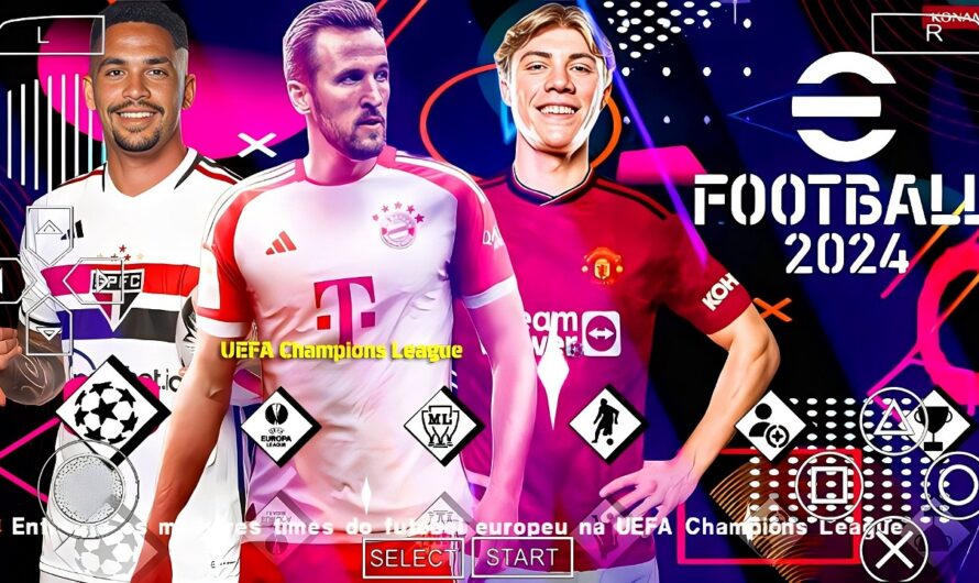 EFOOTBALL PES 2024 PPSSPP C/ BRASILEIRÃO e EUROPEUS NOVAS TRANSFERÊNCIAS FACES REALISTAS ATUALIZADOS