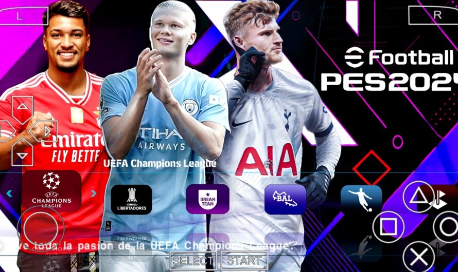 EFOOTBALL PES 2024 PPSSPP EUROPEUS NOVAS TRANSFERÊNCIAS ATUALIZADOS FACES REALISTAS + KITS 23/24