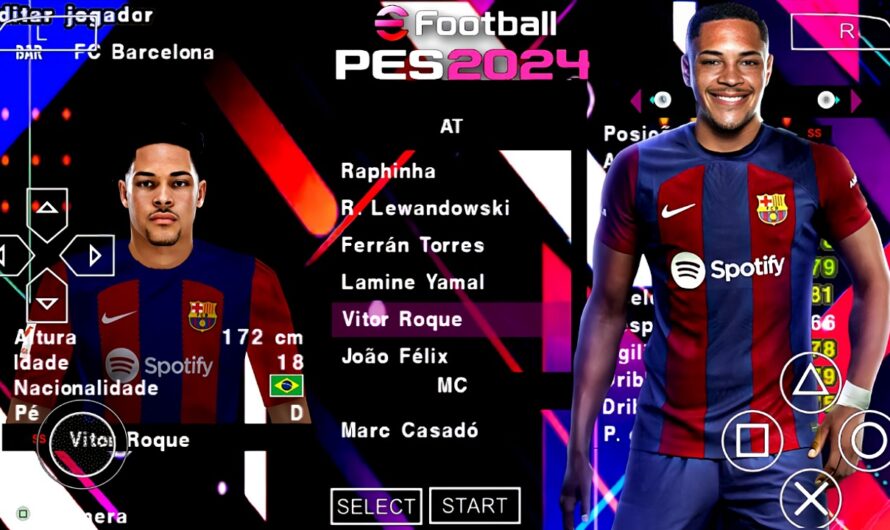 EFOOTBALL PES 2024 PPSSPP NOVA ATUALIZAÇÃO EUROPEUS NOVAS TRANSFERÊNCIAS ATUALIZADOS UCL + KITS 24