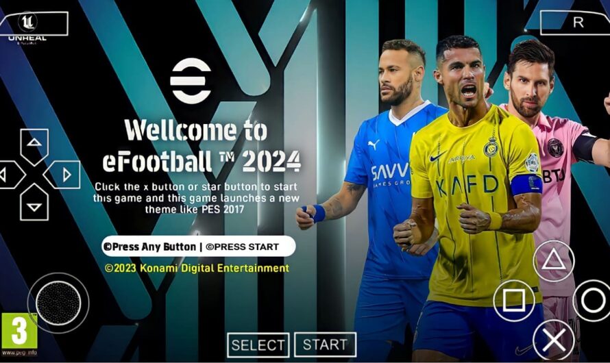 EFOOTBALL PES 2024 PPSSPP EUROPEUS NOVAS FACES REALISTAS 2K ELENCOS 100% ATUALIZADOS + KITS 24/25