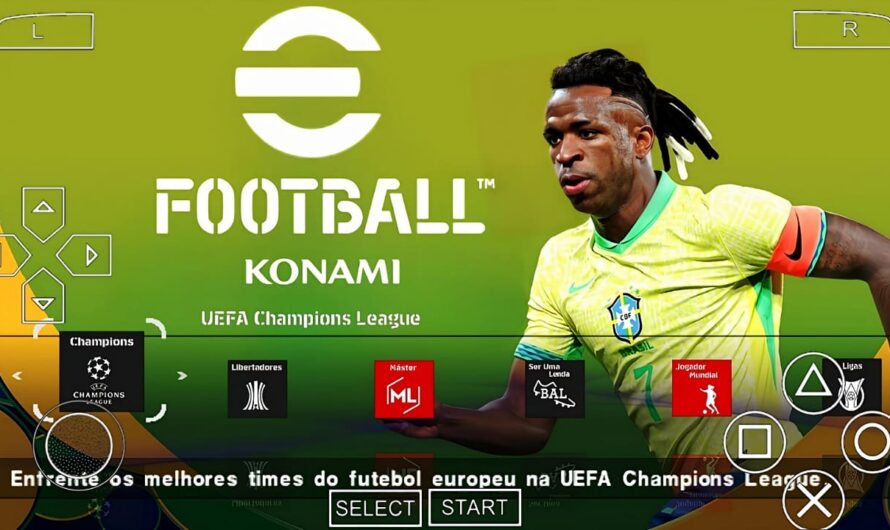 EFOOTBALL PES 2024 PPSSPP COM BRASILEIRÃO e EUROPEUS NOVAS FACES 2K ELENCOS 100% ATUALIZADOS