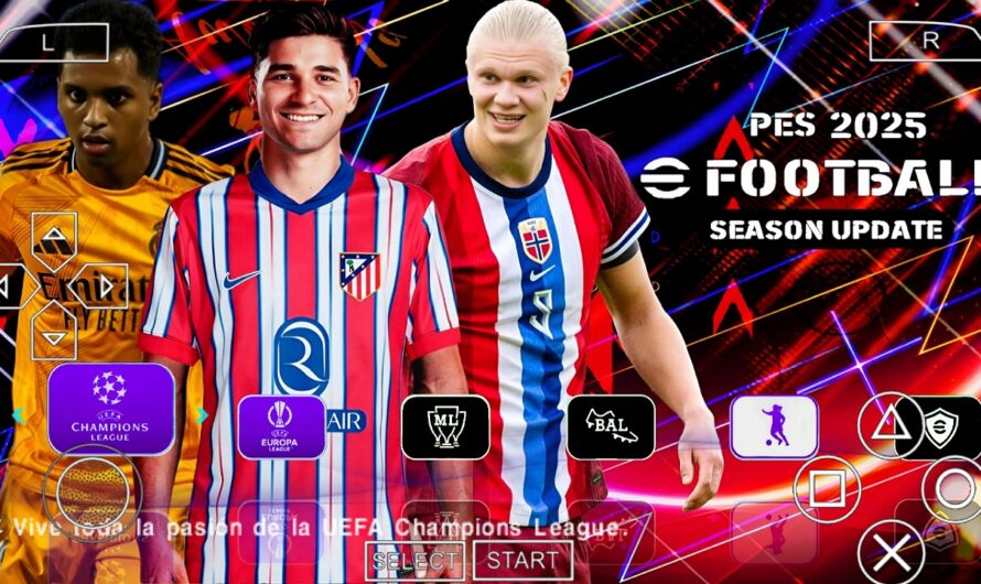 EFOOTBALL PES 2025 PPSSPP EUROPEUS NOVAS TRANSFERÊNCIAS FACES REALISTAS + KITS 24/25