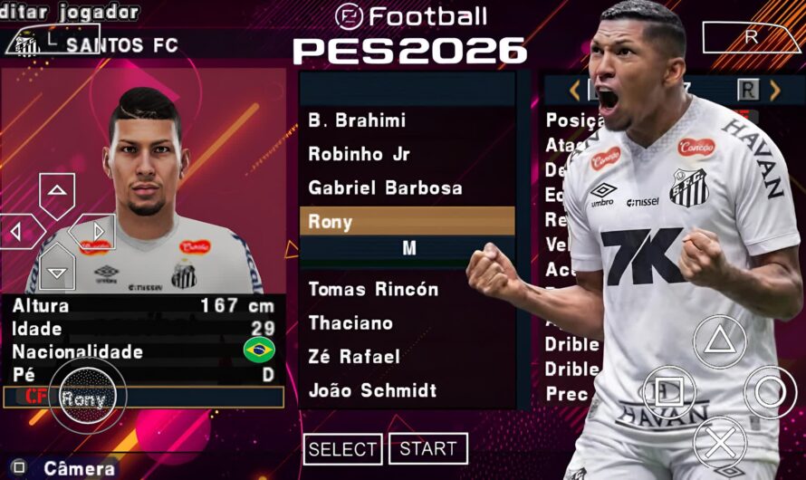 EFOOTBALL PES 2026 PPSSPP COM BRASILEIRÃO SUL-AMERICANO NOVAS TRANSFERÊNCIAS ATUALIZADOS + KITS 25/26