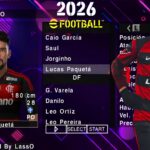 EFOOTBALL PES 2026 PPSSPP COM BRASILEIRÃO e EUROPEUS FACES REALISTAS ELENCOS ATUALIZADOS + KITS 25/26