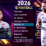 EFOOTBALL PES 2026 PPSSPP SUL AMERICANO BRASILEIRÃO NOVAS FACES REALISTAS ELENCOS ATUALIZADOS + 60 ESTÁDIOS