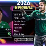 EFOOTBALL PES 2026 PPSSPP SUL AMERICANO BRASILEIRÃO NOVAS FACES REALISTAS ELENCOS ATUALIZADOS 60 ESTÁDIOS + KITS 25/26