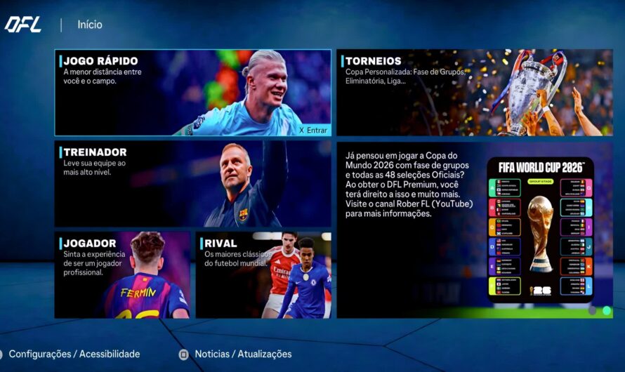 DFL 26 ANDROID 3.0 APK+DATA e OBB PARA MOBILE MODO CARREIRA WORLD CUP 2026 TORNEIOS