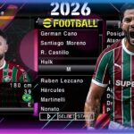 EFOOTBALL PES 2026 PPSSPP SULAMERICANO BRASILEIRÃO NOVAS FACES REALISTAS ELENCOS ATUALIZADOS + KITS 25/26