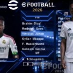 EFOOTBALL PES 2026 PPSSPP EUROPEUS e BRASILEIRÃO NOVAS FACES REALISTAS ELENCOS ATUALIZADOS + KITS 25/26
