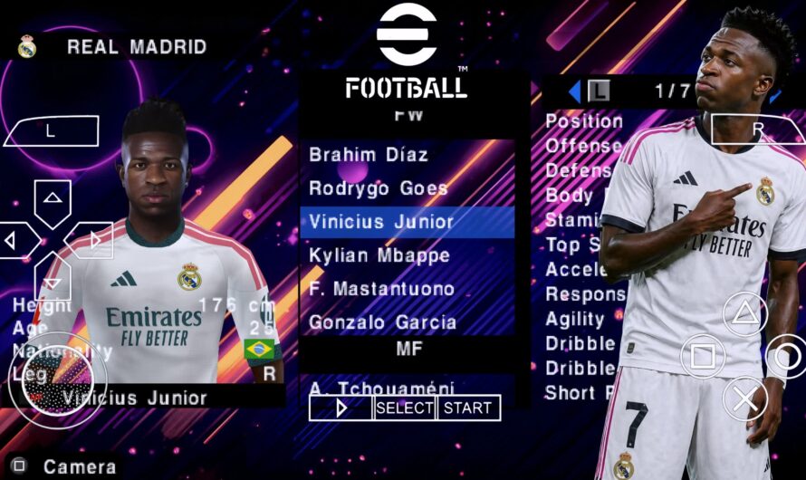 EFOOTBALL PES 2026 PPSSPP EUROPEUS NOVAS FACES REALISTAS ELENCOS ATUALIZADOS + KITS 26/27