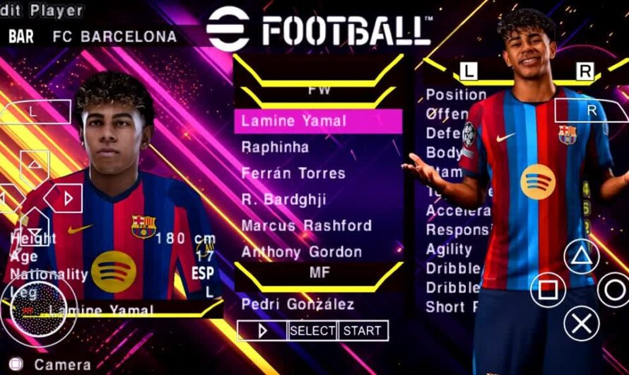 EFOOTBALL PES 2026 PPSSPP EUROPEUS NOVAS FACES REALISTAS ELENCOS 100% ATUALIZADOS + KITS 26/27