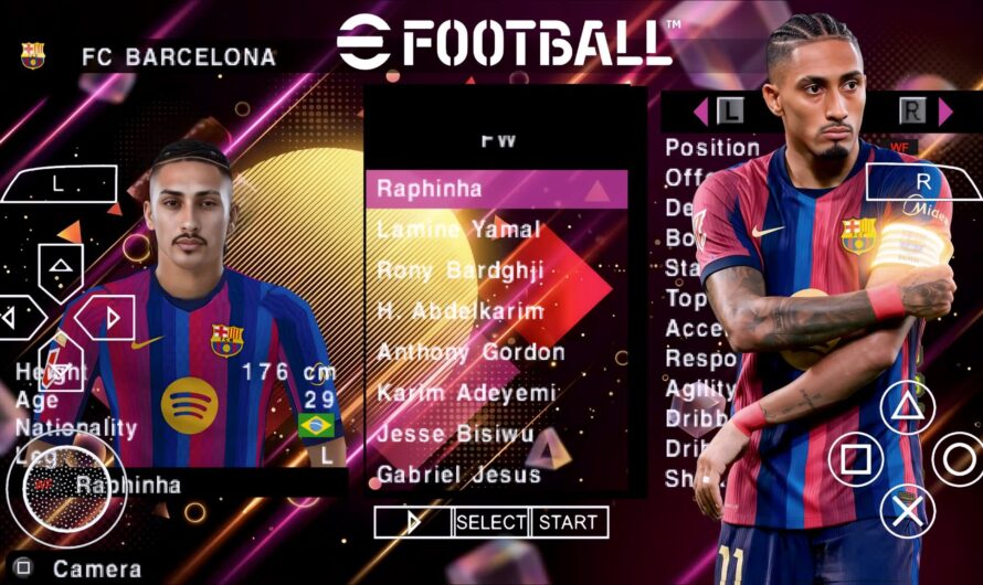 EFOOTBALL PES 2027 PPSSPP EUROPEUS NOVAS FACES 4K ELENCOS ATUALIZADOS + KITS 26/27